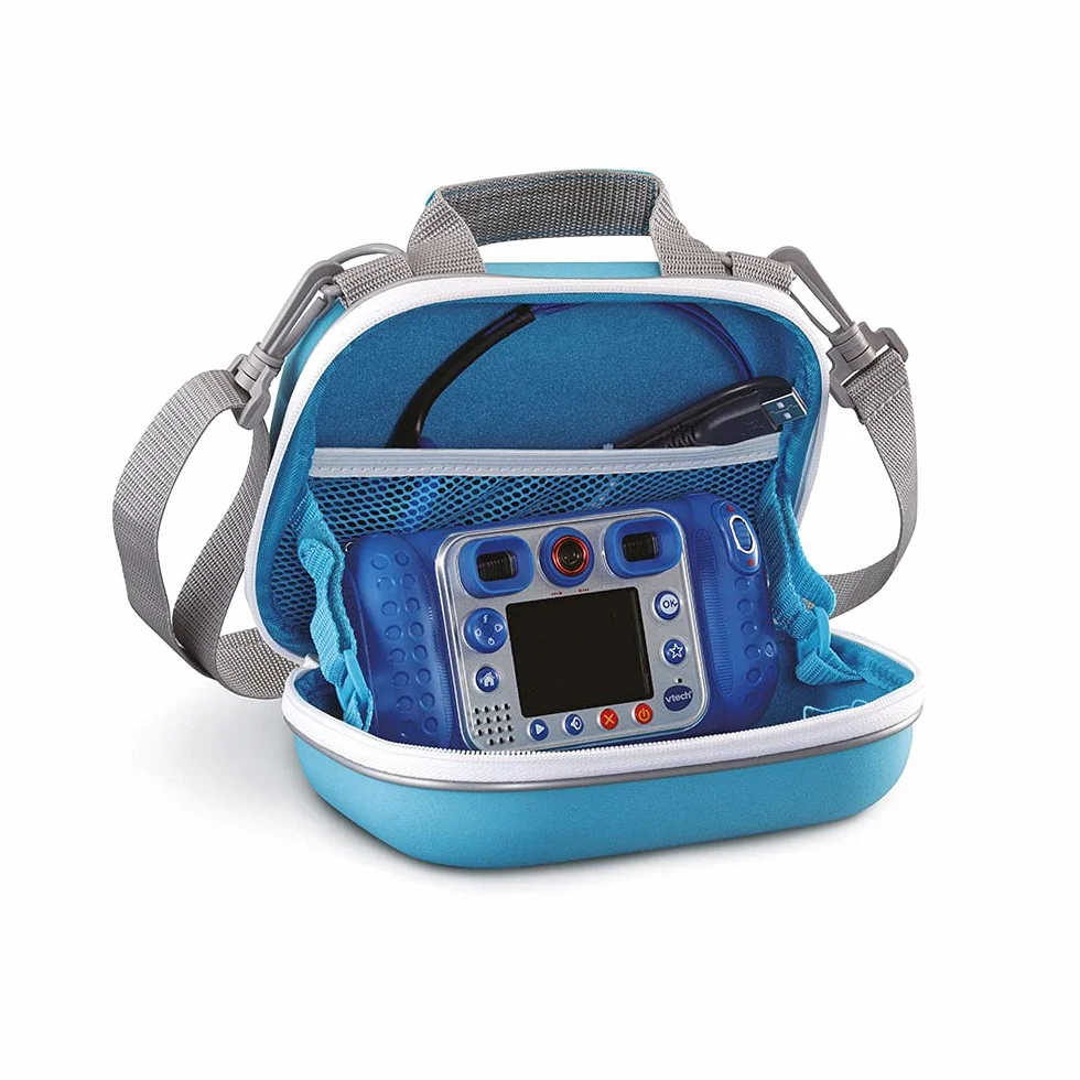 VTech Kidizoom etui na aparat, przenośne twarde etui dla dzieci, akcesoria do aparatu cyfrowego dla dzieci, odpowiednie dla dziewcząt i chłopców od 3, 4, 5+ lat, niebieskie