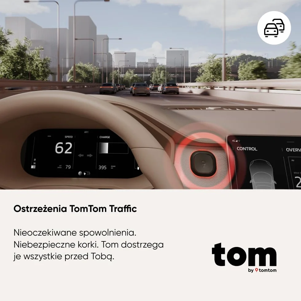 TomTom Antyradar do Samochodu - Bez Abonamentu | Tom by TT Premium Pack