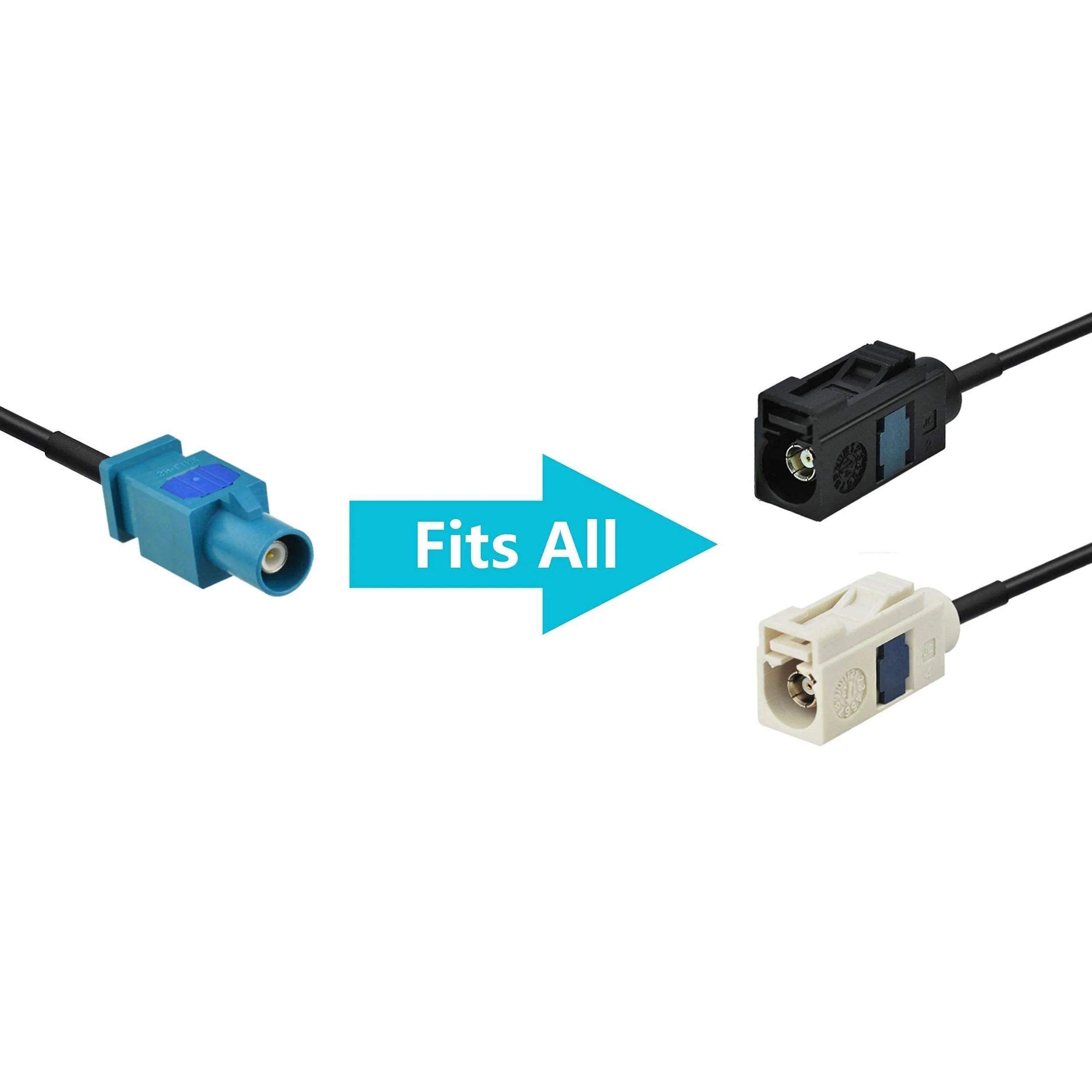 Bingfu Kabel Fakra do DIN uniwersalny adapter anteny radiowej Fakra Z męski 15 cm