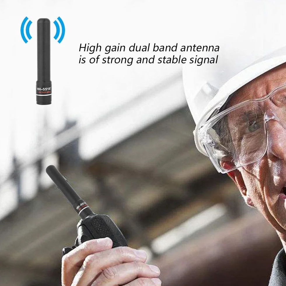 SMA męska dwupasmowa krótka antena, dwukierunkowa antena radiowa do UV-3R MarkII, do Vertex, kompatybilna z Walkie Talkie VX-1R VX-2R VX-3R VX-3E VX-5R VX-177 VX-170 VX-7R VX-6R VX-1R