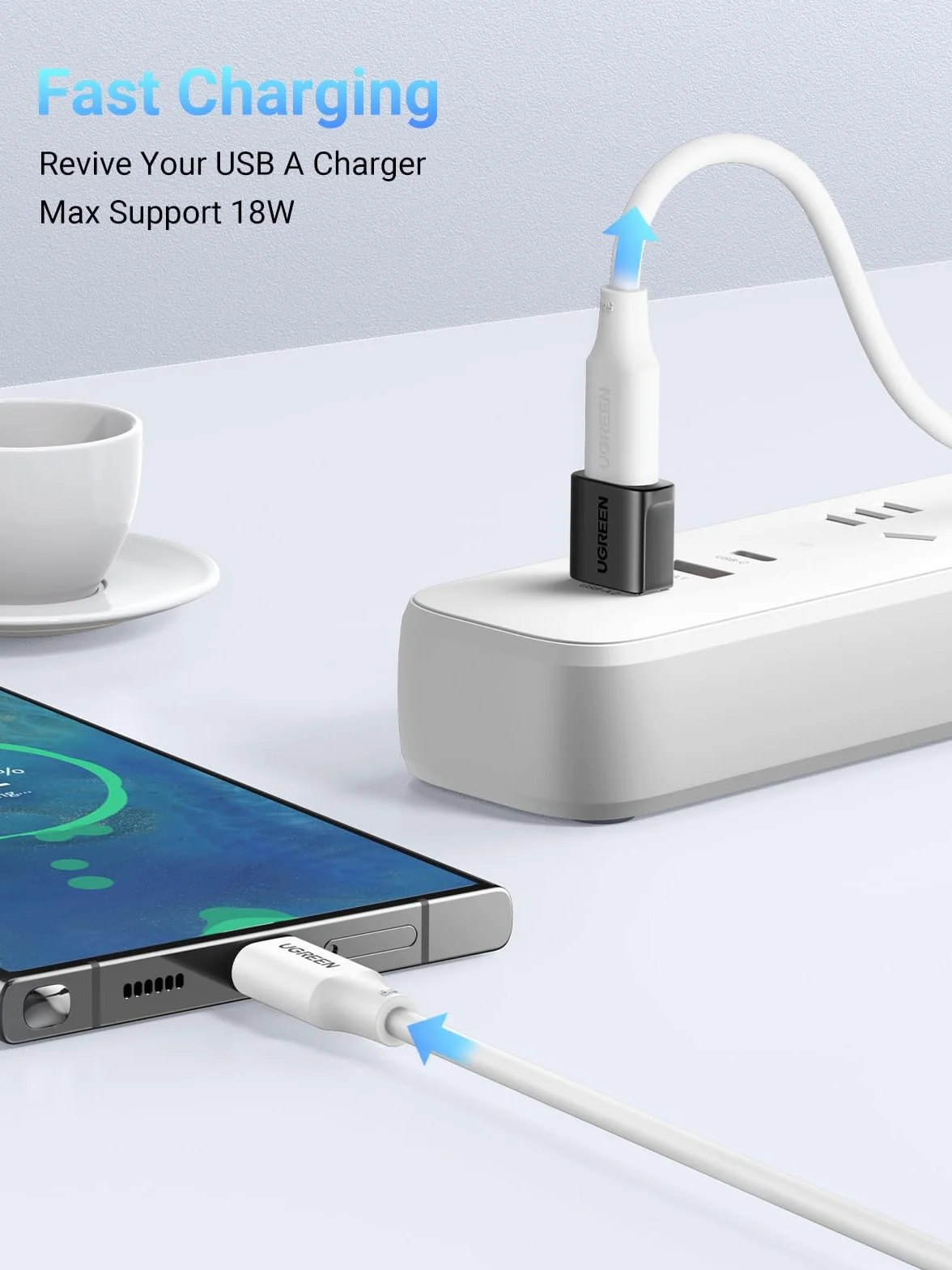 UGREEN Adapter USB C na USB 2 sztuki 10 Gbps USB A na USB C kompatybilny z iPhone 15 Pro Max iPad Galaxy S24/S23