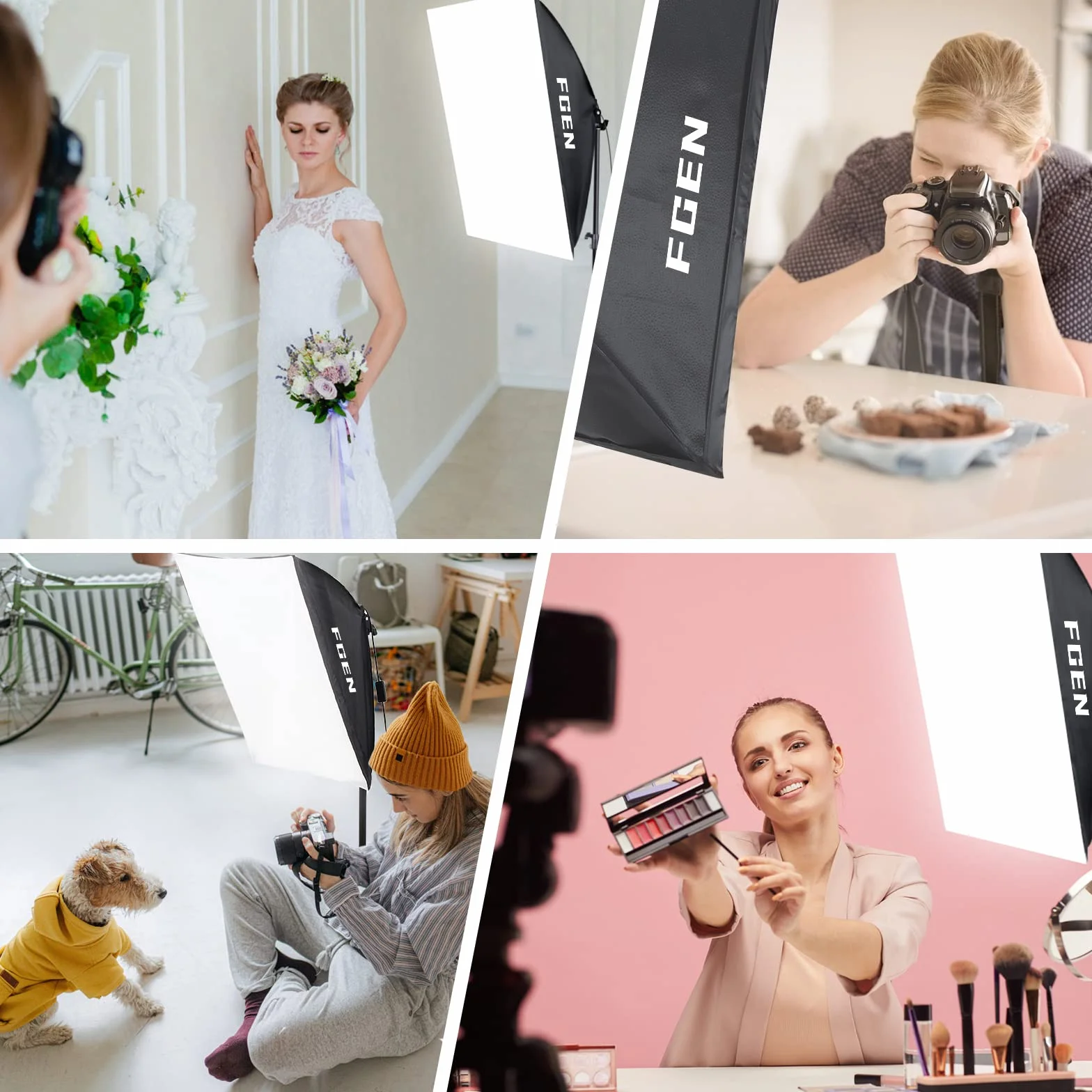 135W Softbox 5500K,2×50×70 cm fotograficznego Softbox con E27 | Statyw 2 m do fotografii produktowej, portretów i studia fotograficznego.