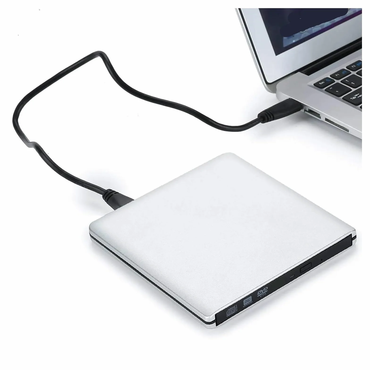 Odtwarzacz DVD, Ultracienki Zewnętrzny Napęd Blu-Ray 4K — USB3.0 Nagrywarka 3D Czytnik Odtwarzacz CD/DVD