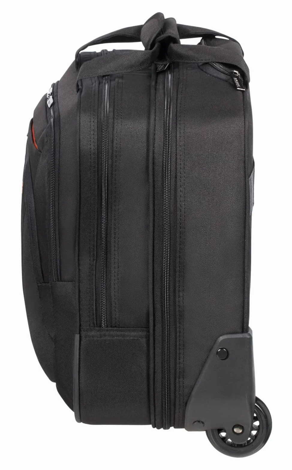 American Tourister at Work - Torba na laptopa 15.6 cala z kółkami, 44 cm, 22 L, Czarny/Pomarańczowy (Black/Orange)