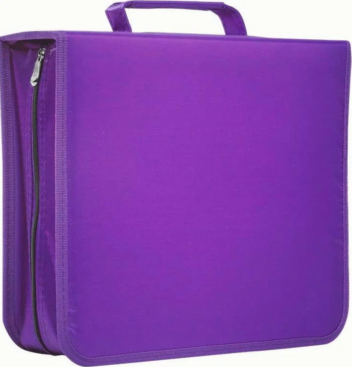 Pojemność CD/DVD ochronne etui na płyty CD/DVD, portfel, organizer, uchwyt do przechowywania, torba przenośna, z uchwytem do noszenia – HOLDS CD DVD Blu Ray Video Games Disc (mieści 256 płyt CD,