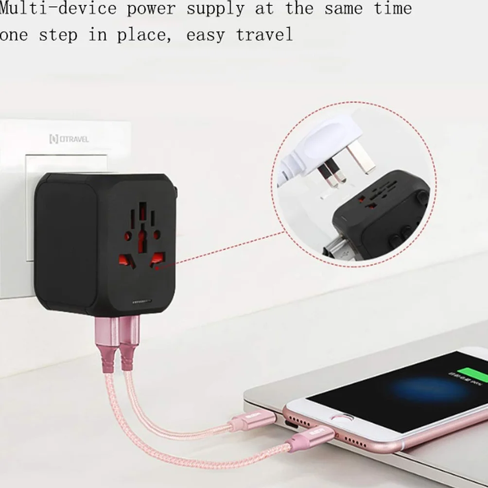 Gniazdo międzynarodowe przetwornice Międzynarodowa ładowarka, ogólnoświatowy adapter podróży, Universal Type-C Wtyczka konwersji, bardzo odpowiednia do podróży adapter wtyczki zasilania
