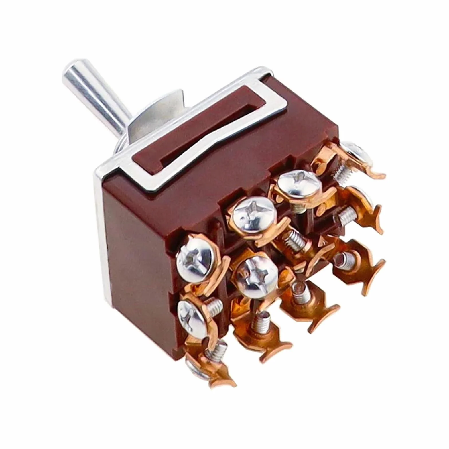 E-TEN 403 przełącznik kołyskowy ON-OFF-ON 12Pin 12mm 250V 15A srebrny styk miedziany