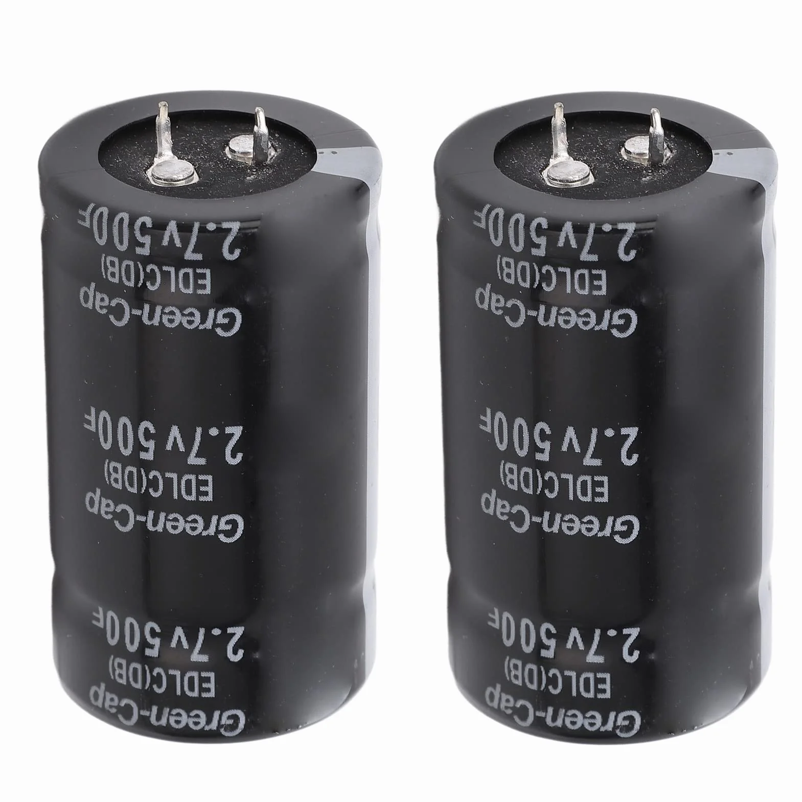 Super Kondensator, 2 szt. 2.7 V 500F Kondensator Super Kondensator Prostownik Kondensator Magazynowanie Energii Prostownik Akcesoria, Kondensatory Wzmacniacza Pojazdu