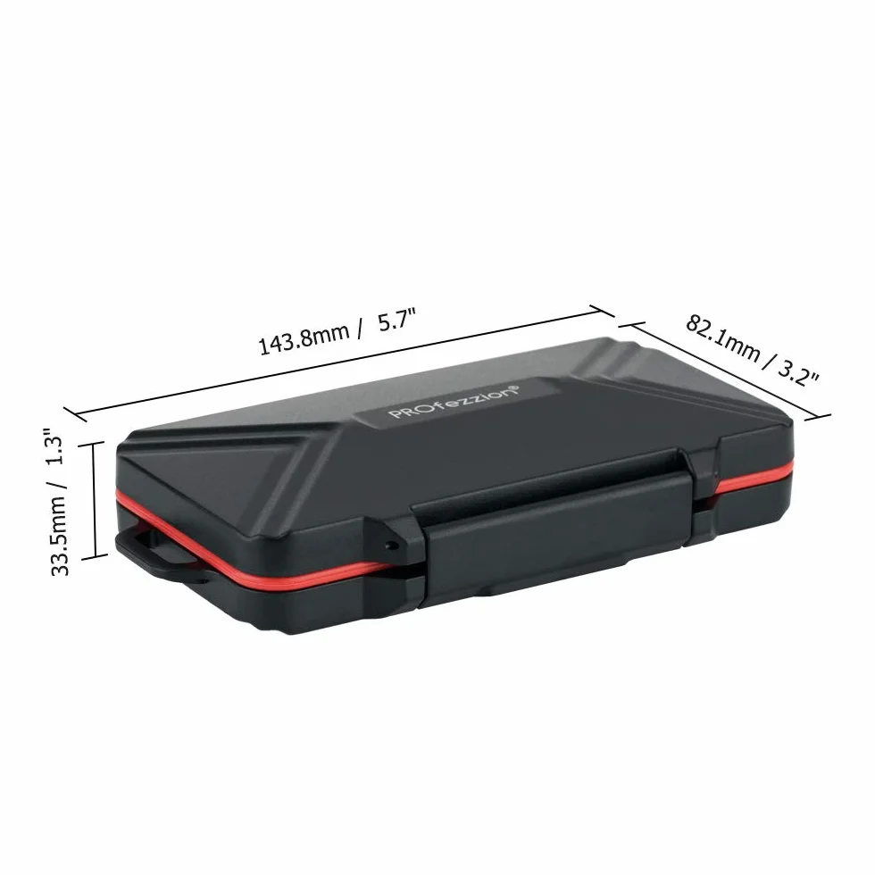 PROfezzion 48 Przegródek na Karty SD, Etui na Karty Pamięci, Odporny na Wstrząsy Organizer do SDXC SDHC Micro SD/CF XQD Nano Sim Huawei Nano Memory TF CompactFlash