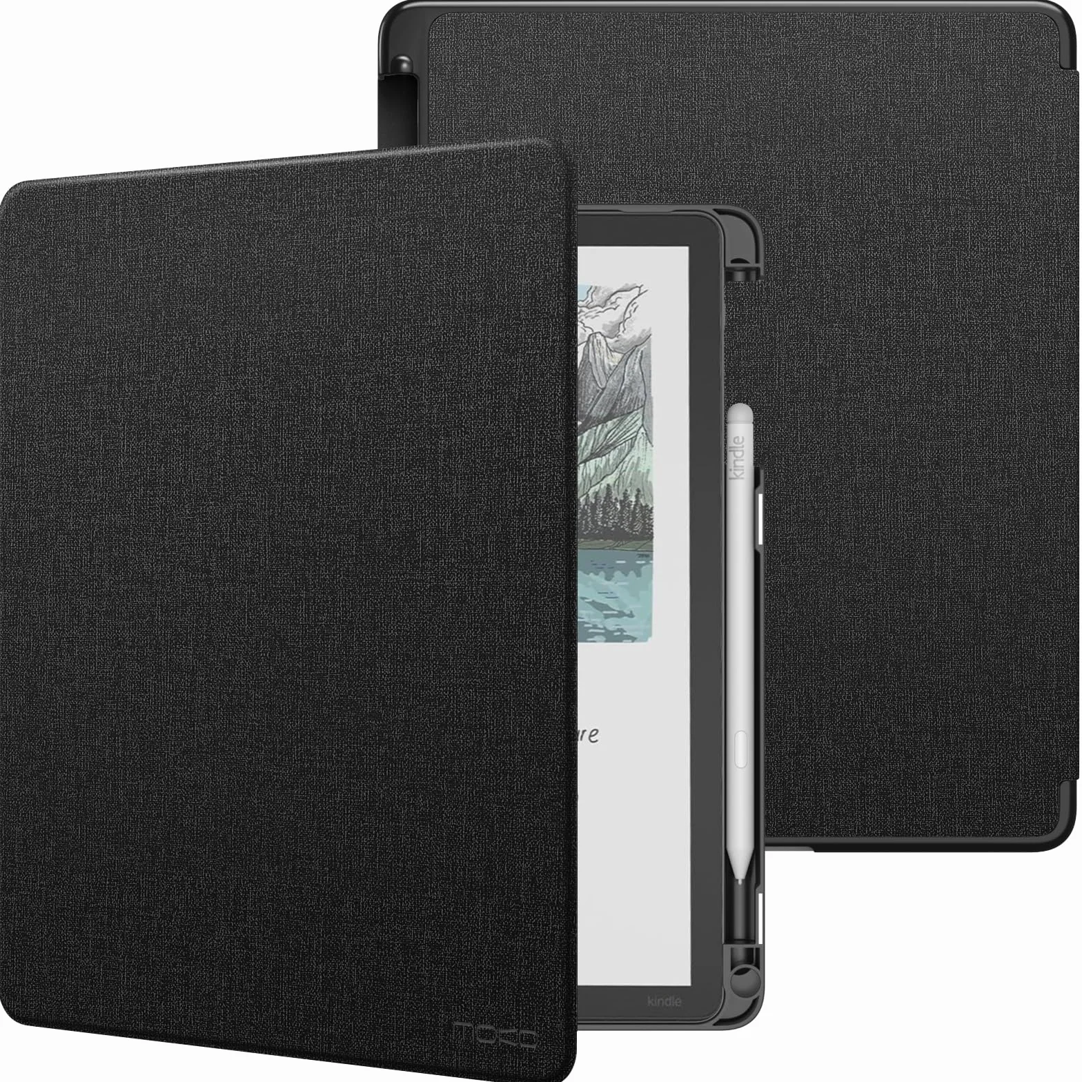 MoKo Case for 11" Kindle Scribe 3rd & Scribe Colorsoft 2025, Denim Black | with Pen Holder, Lightweight Shell Sleek Cover, Auto Wake/Sleep, Slim & light weight