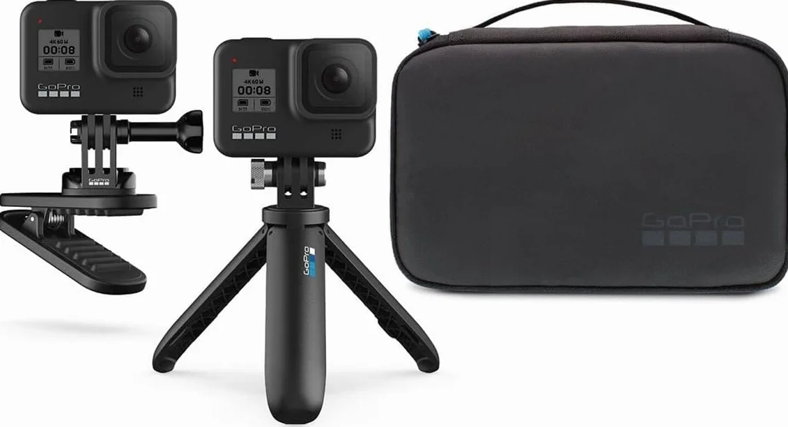 GoPro Zestaw podróżny (magnetyczny klips obrotowy, krótka i kompaktowa obudowa) – oficjalne akcesoria GoPro
