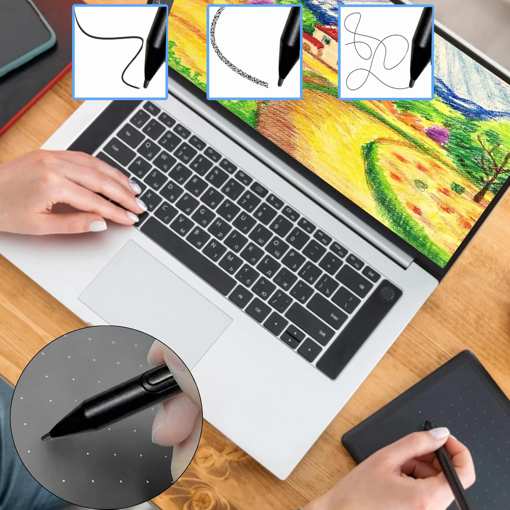 [10 sztuk] Wymienne końcówki do One By Wacom Pro Pen 3 (ACP50000DZ), czarne