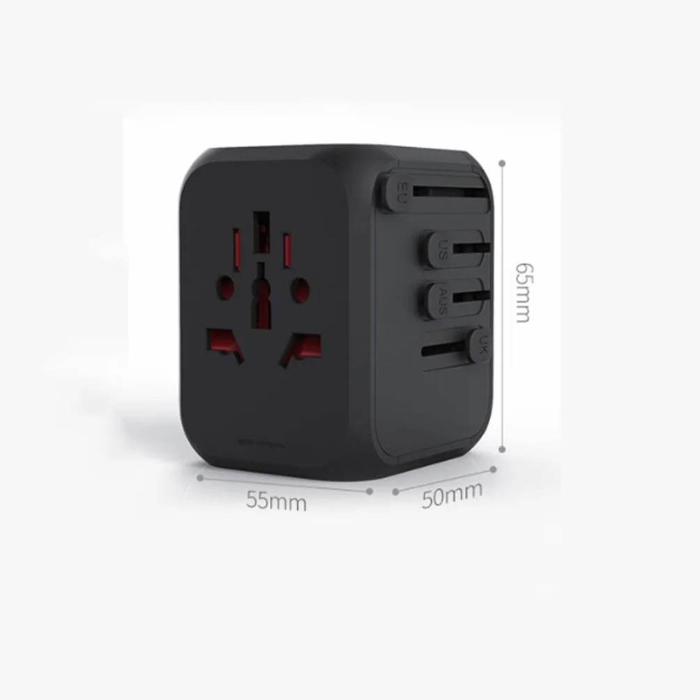 Gniazdo międzynarodowe przetwornice Międzynarodowa ładowarka, ogólnoświatowy adapter podróży, Universal Type-C Wtyczka konwersji, bardzo odpowiednia do podróży adapter wtyczki zasilania