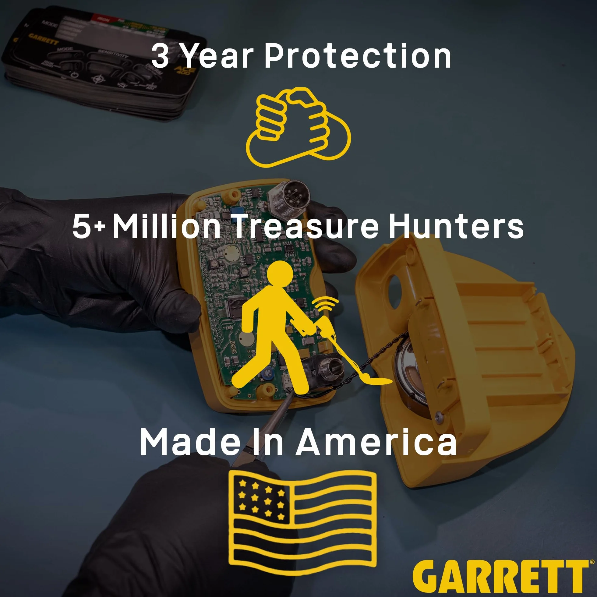 Garrett 1139070 Wykrywacz Metalu, Żółty/Czarny