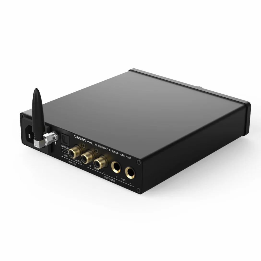 SMSL C200Pro HiFI Audio Decoder MQA-CD DSD ES9039Q2M XMOS XU316 obsługa Bluetooth 5.1 USB optyczny koncentryczny 6,35 mm wyjście 4,4 mm wzmacniacz słuchawek