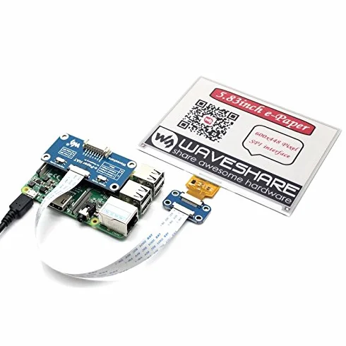 sb components 5,8 cala E-Ink czapka z wyświetlaczem do Raspberry Pi e-Paper rozdzielczość 600 x 448 3,3-5 V elektroniczny ekran panel interfejs SPI 5,8" ekran Raspberry Pi