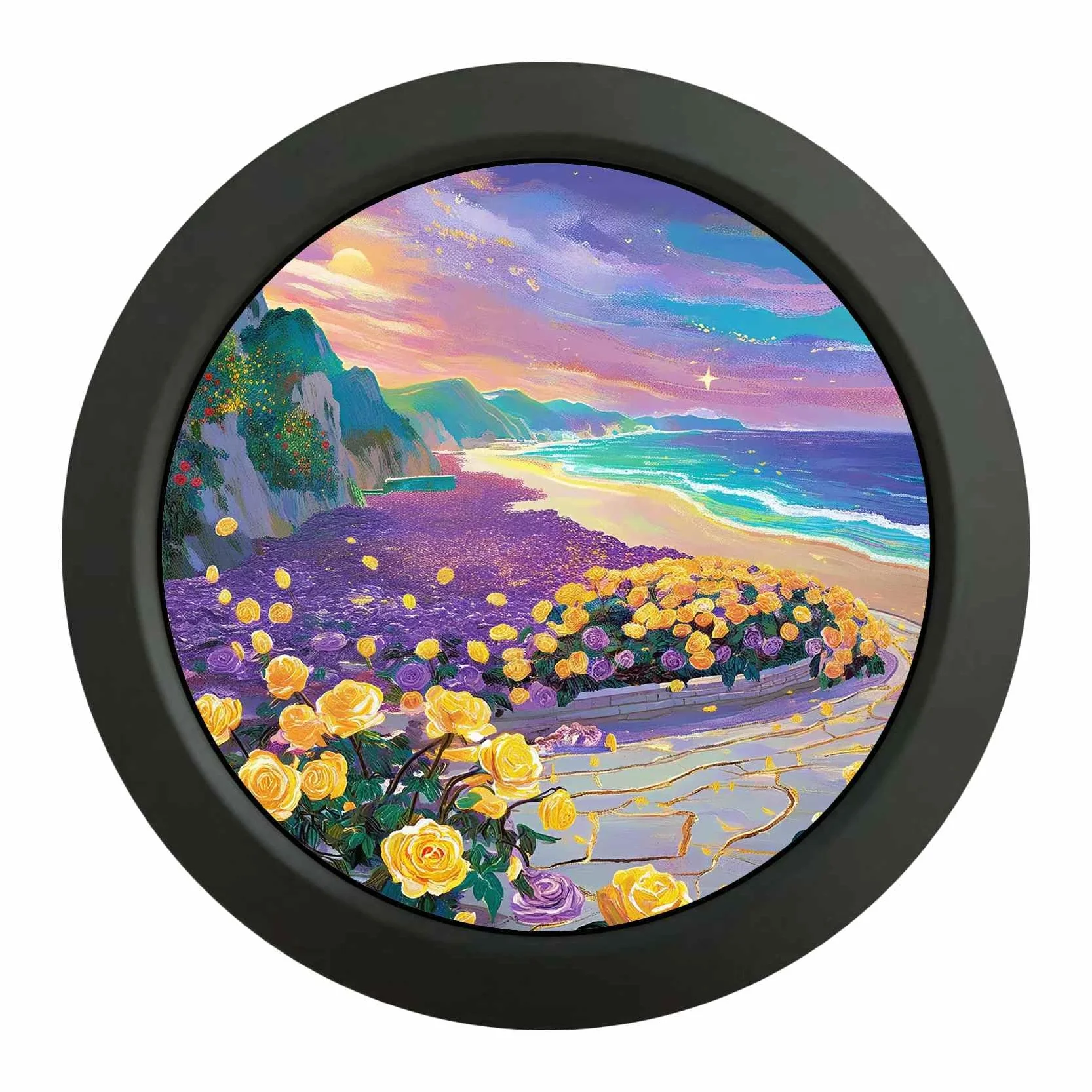 VSDISPLAY Czarny okrągły monitor LCD 3,4 cala 800 x 800 330 nitów | do inteligentnego wyświetlacza, H-MI itp.