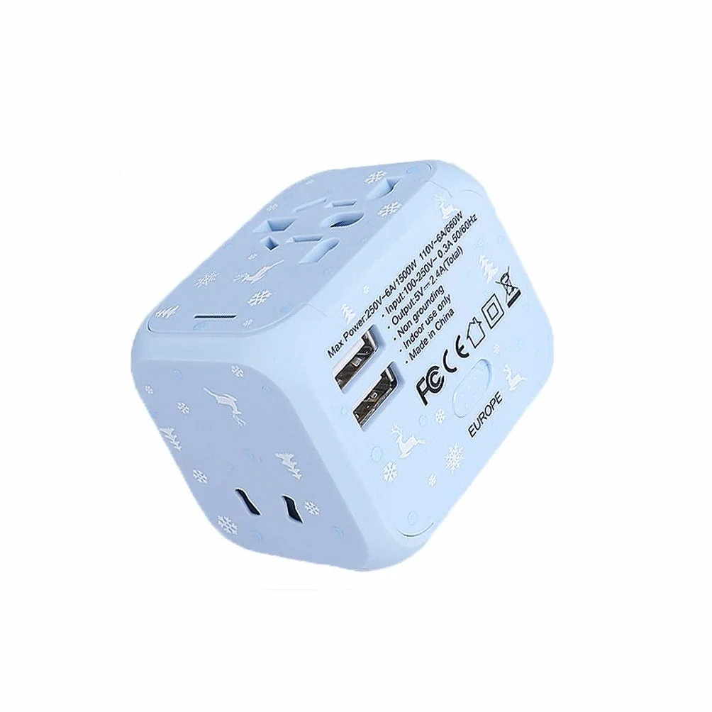 International Plug Converter, Światowy Adapter Podróżujący Gniazdo wielofunkcyjne, Converter Travel Carger International Plug (Color : C, Rozmiar : 3USB+1Type-C (4.5 * 6 * 5.3CM))