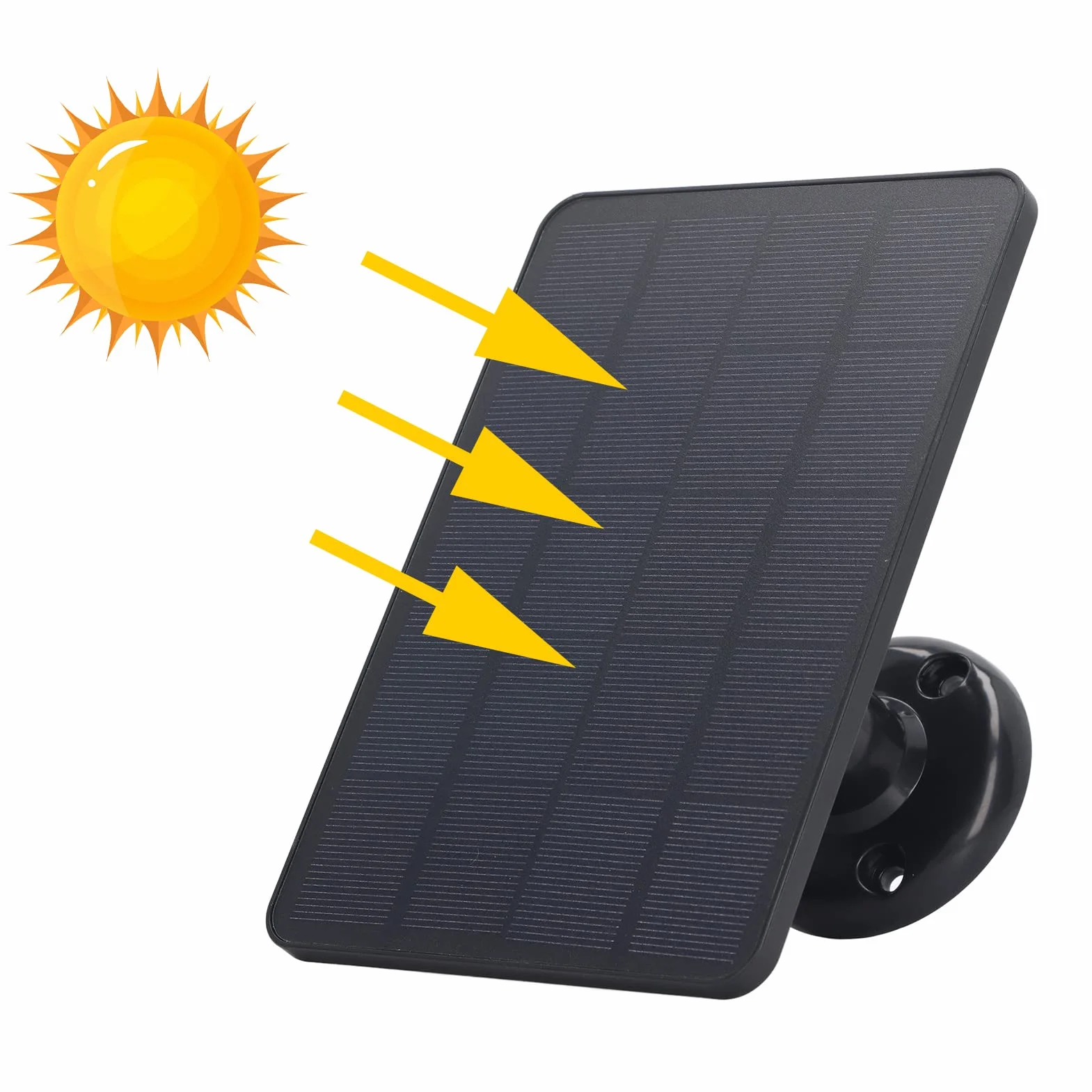 10W Ładowarka Do Paneli Słonecznych Z Micro Usb, Niskie Zużycie Energii, Ładowanie Dla Aparatu I Urządzeń, Panel Słoneczny Z Funkcją Monitorowania Bezpieczeństwa (Czarny)