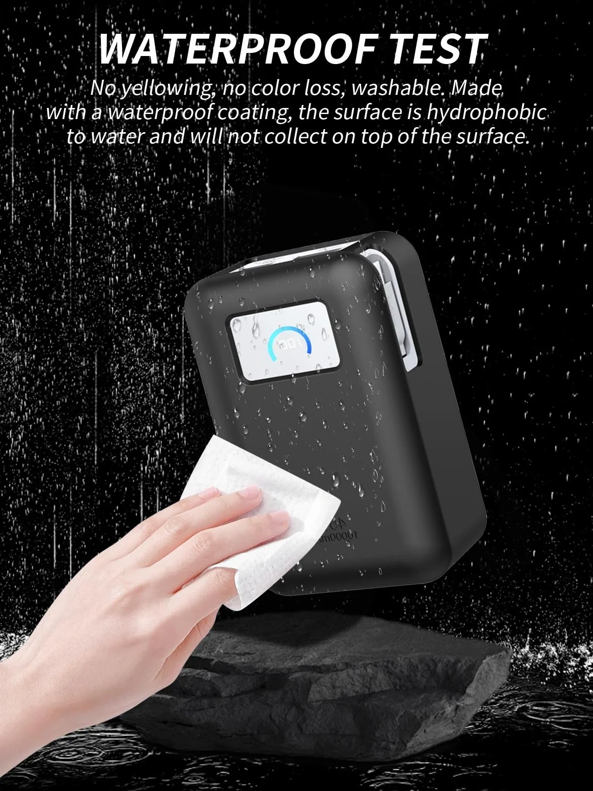 etui ochronne do Anker Nano Power Bank, 10 000 mAh, etui ochronne yystao – przyjazne etui silikonowe – nadaje się do wielokrotnego prania, odporne na zarysowania, kapanie, czarne