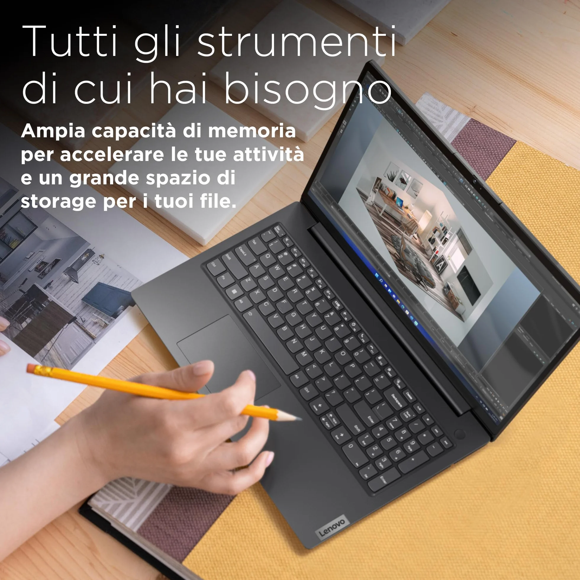 Lenovo Notebook V15 G4 IRU 15,6" i5-13420H 3,4 GHz RAM 16 GB SSD 512 GB NVMe-Win 11 Prof Black (83A100A6IX) Marka