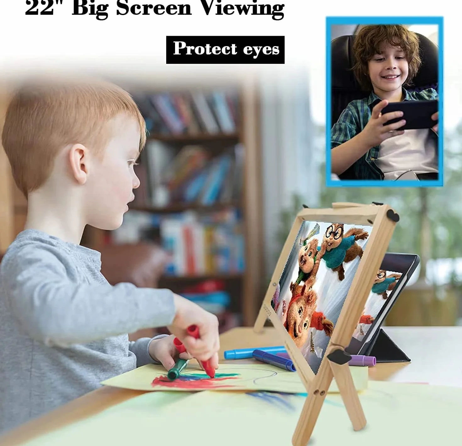 Okulary powiększające Lupa 22 Składana lupa do ekranu laptopa Wideo z gier, 3D Anti-Blue Light Ochraniacz ekranu komputera, lupa do ekranu laptopa interesting