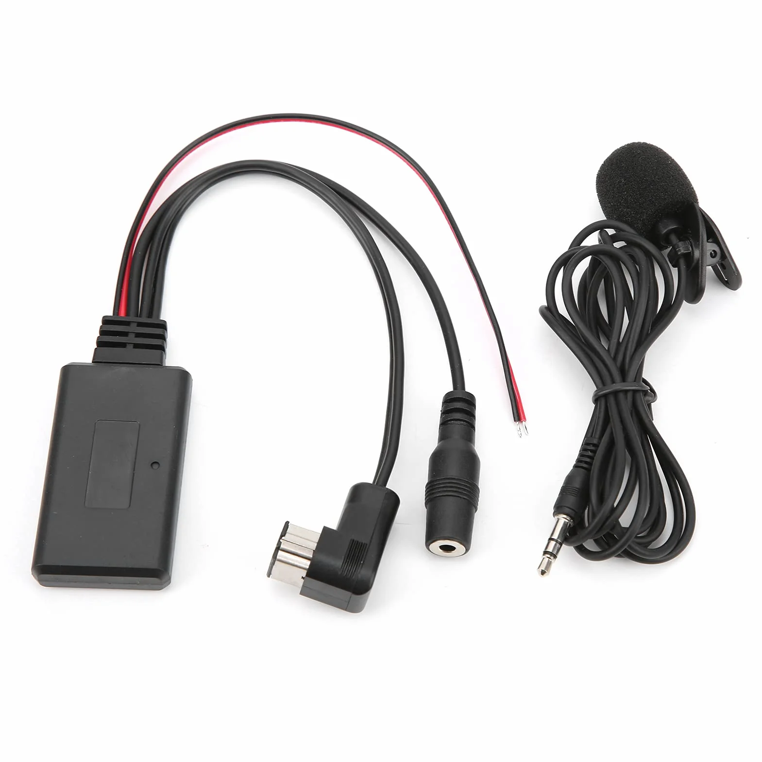 Akozon Kabel Audio AUX, Samochodowy Mikrofon Stereofoniczny Bluetooth 5.0 z Zamiennikiem Kabla Audio AUX do Radia Pioneer IP-BUS Adapter AUX