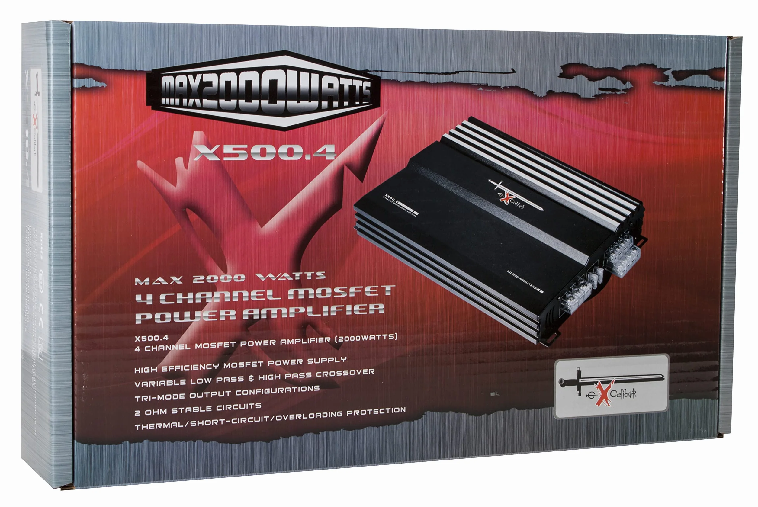 Excalibur X500.4 wzmacniacz mocy (MOSFET, 4-kanałowy, 2000 W)