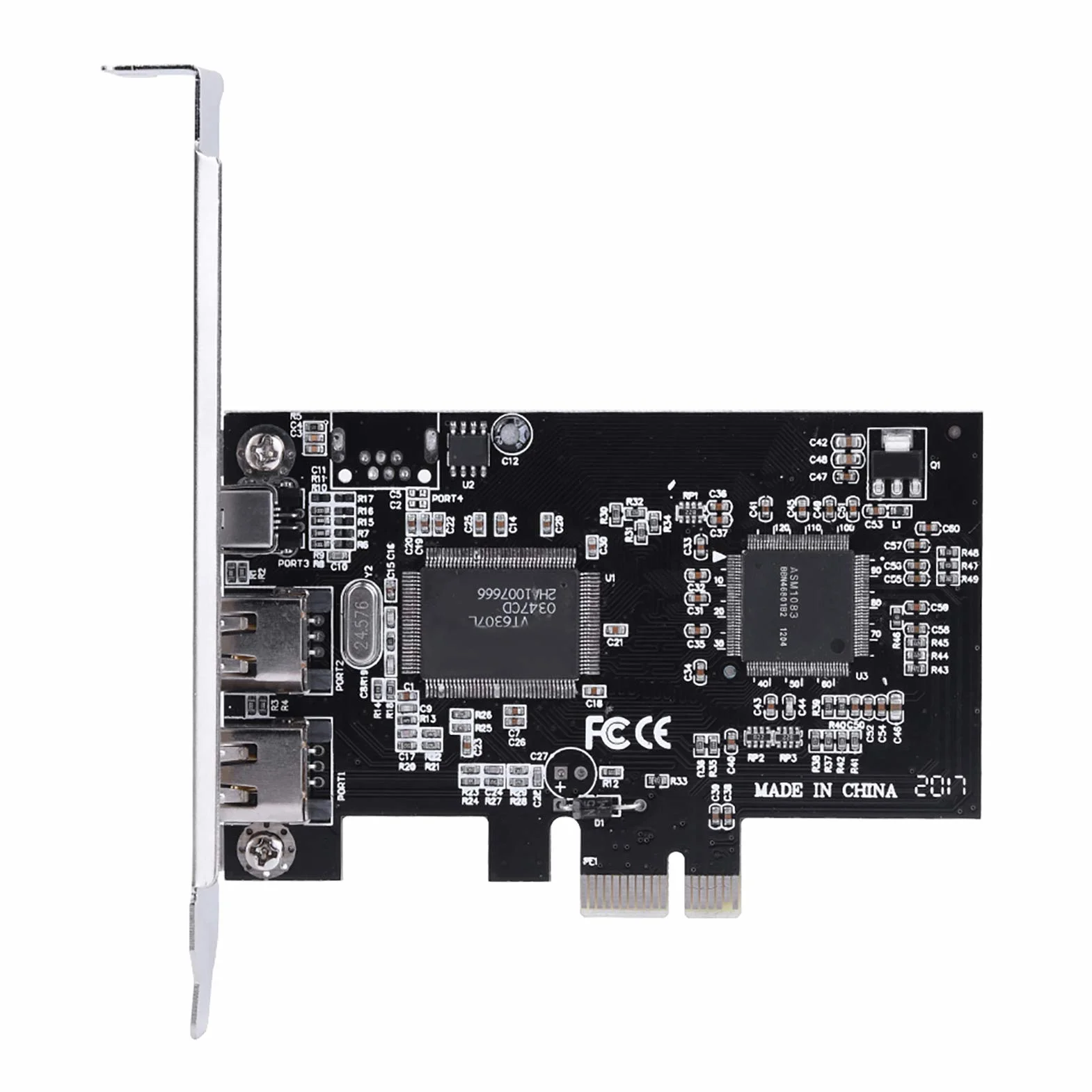 Karta PCIe Firewire do 10, IEEE 1394 4-portowy kontroler adaptera PCI Express (3 x 6 pinów i 1 x 4-pinowy), adapter 1394a PCI-E Firewire 800 do 7/8/Mac OS z kablem