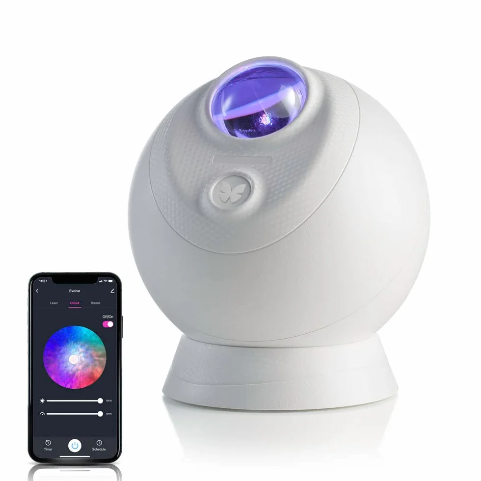 BlissLights Sky Lite Evolve Projektor Galaxy – LED Blended Color Nebula Cloud, aplikacja WiFi, kino domowe i prezent w postaci lampki nocnej (Tylko chmura)