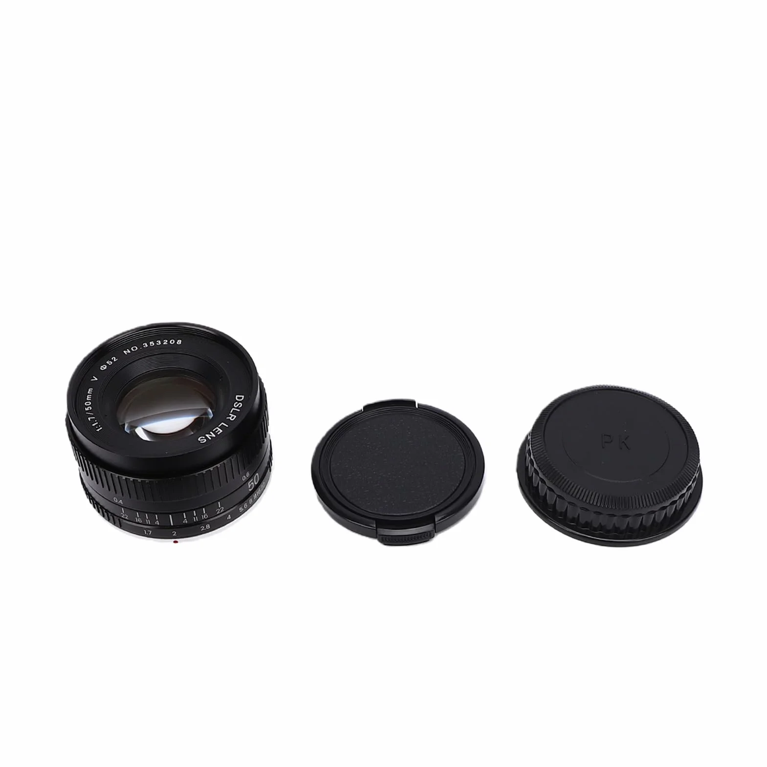 Fydun Obiektyw Stałoogniskowy 50 Mm F1.7 do Aparatu Mark II, Wysokiej Rozdzielczości Zamiennik Obiektywu z dużą przysłoną do Fotografii Portretowej K1 Osłona ze Stopu Aluminium