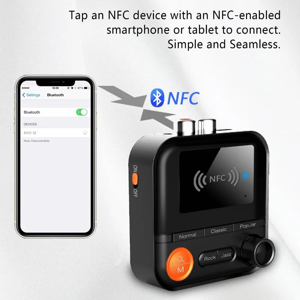 DollaTek Odbiornik Bluetooth Nadajnik Adapter Stereo Bluetooth 5.2 5 Tryb EQ z Karty TIF Wsparcie 3.5mm+2RCA dla Samochodów Domowych G?o?niki Stereo Przewodowe S?uchawki