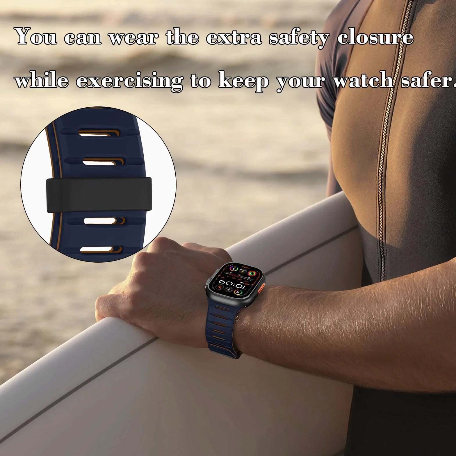 HITZEE Dwustronny dwustronny pasek magnetyczny kompatybilny z Apple Watch Band 49/46 (seria 10)/45/44/42 mm, oddychający, miękki pasek do iWatch Ultra 2 Series 10 9 8 7 SE 5 4 3 2 1