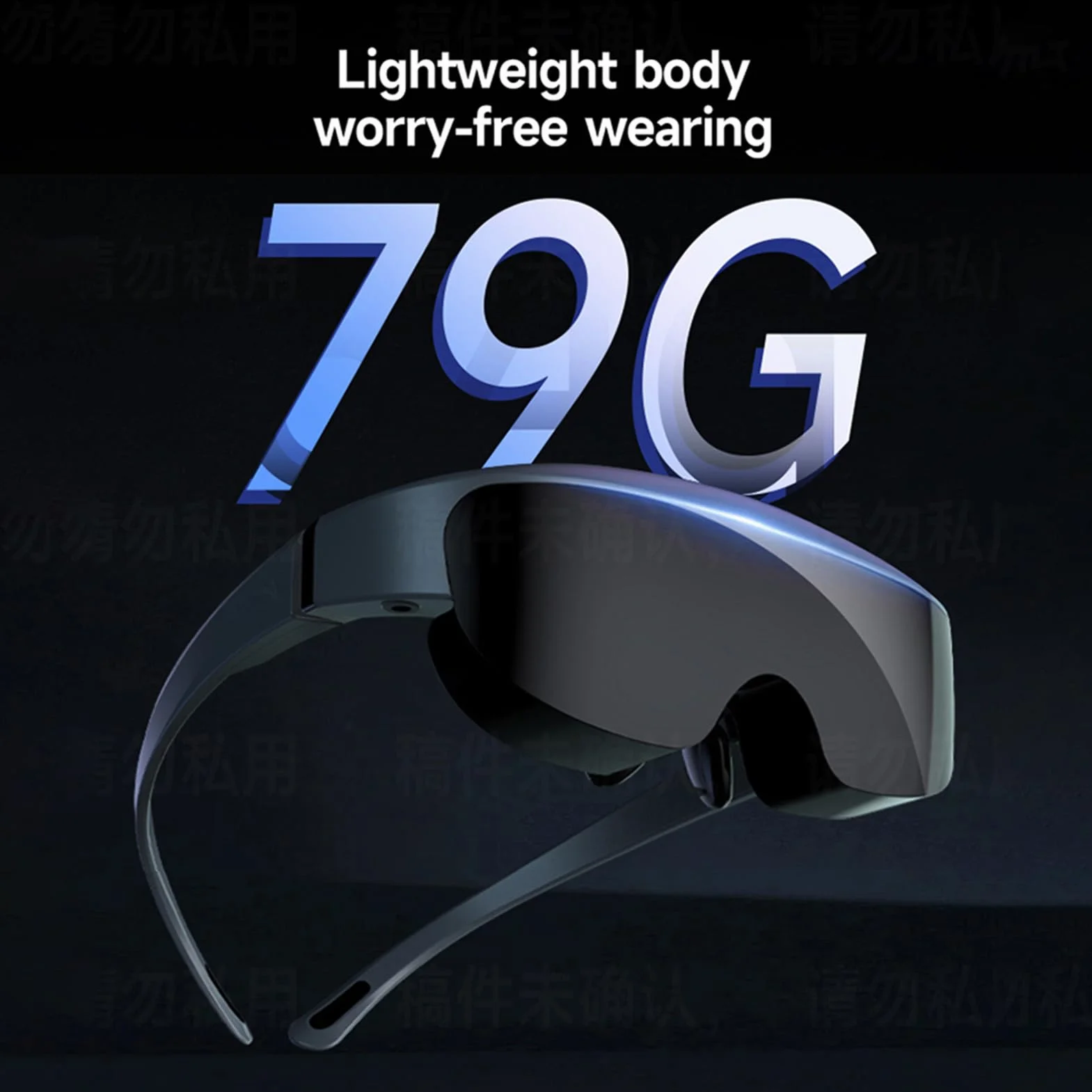 Inteligentne okulary AI Smart Glasses, ekran HD 400 cali regulacja krótkowzroczności 0 do 600° do smartfonów