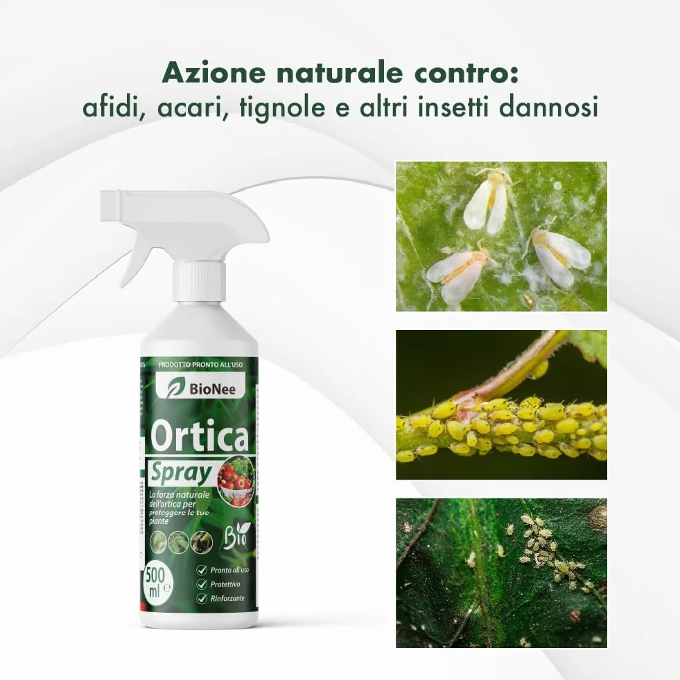 Ekstrakt z pokrzywy w sprayu 500 ml naturalny ochronny wzmacniający dla roślin przeciwko mszycom roztoczom grzybicom do rolnictwa ekologicznego