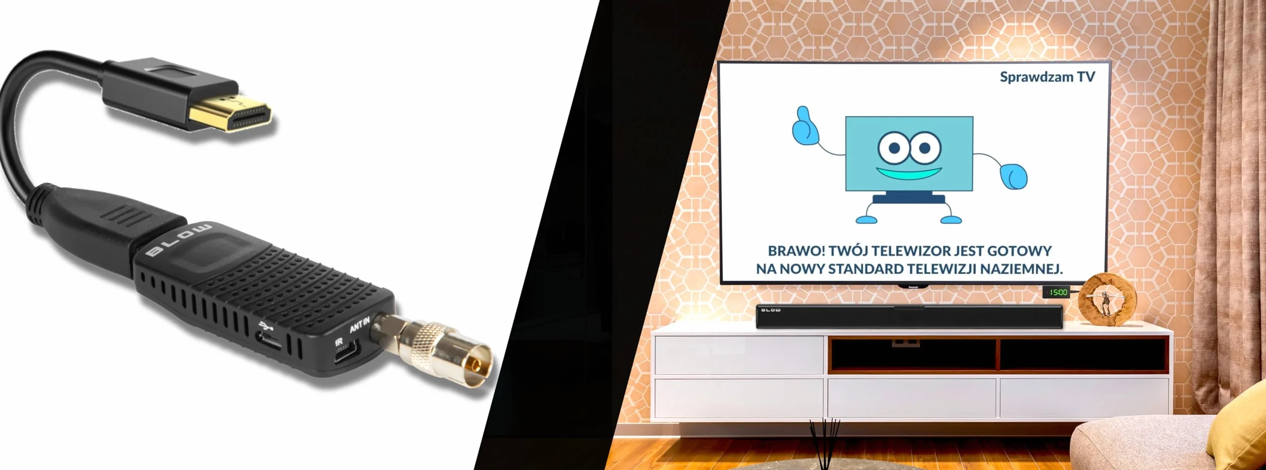 BLOW Tuner DVB-T2 7000FHD Mini H.265
