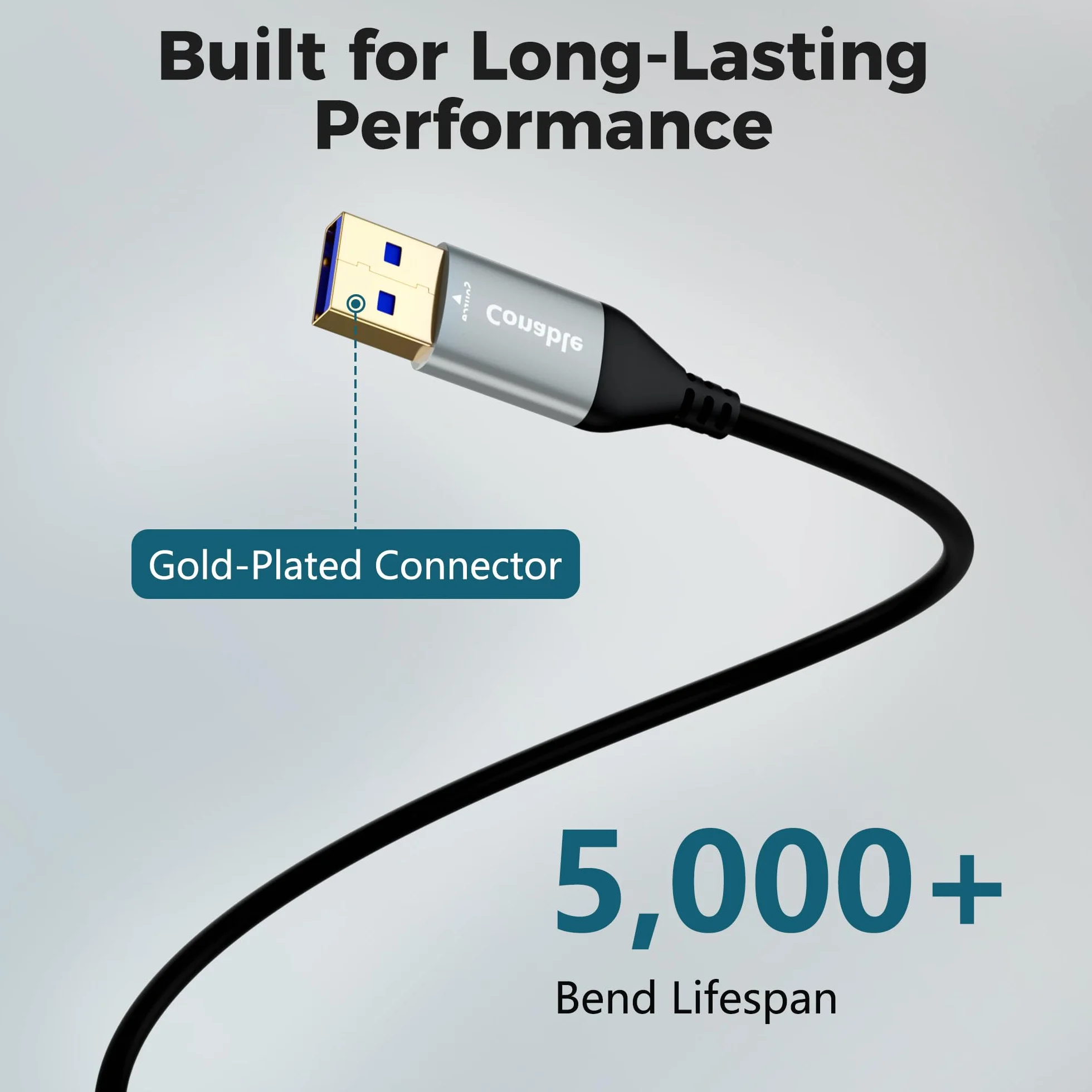 Kabel adaptera USB na HDMI, jednokierunkowy USB-A 3.0 na HDMI HD Audio Video elastyczny kabel, Smart Chip, prawdziwe 2K/1080P @ 60 Hz, do telewizora, projektora, monitora, obsługuje tylko Windows 11