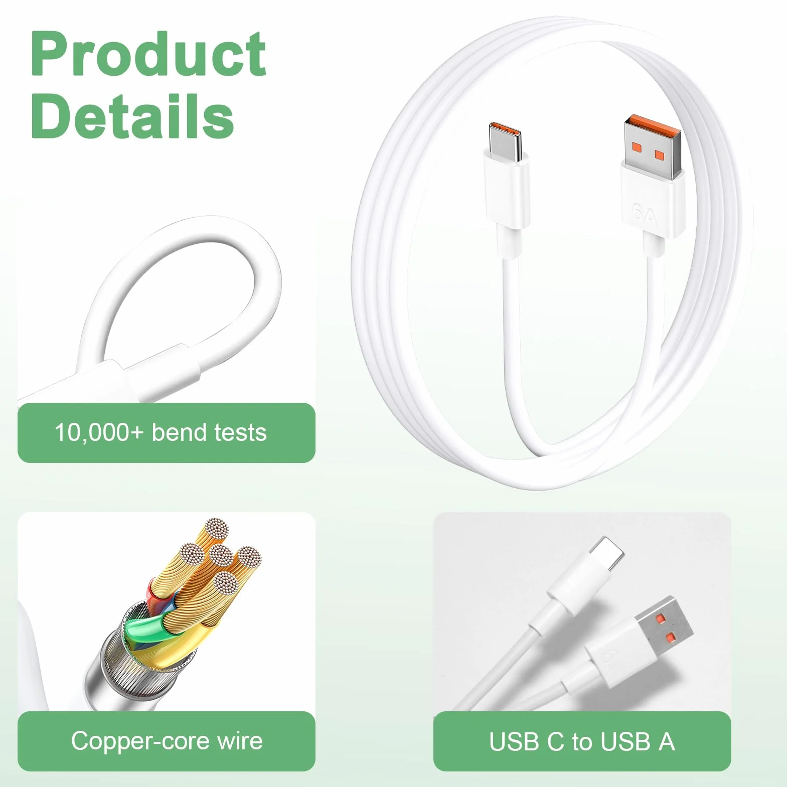 Szybka ładowarka 66 W Supercharge do urządzeń Ho-nor i Hua-wei Ładowarka z portem USB C i kablem USB C 2 m 6 A do urządzeń Ho-nor Magic 6 Pro 6 Lite/Ho-nor 200, 400 Pro/Mate 60, 40, 30, P60, P40