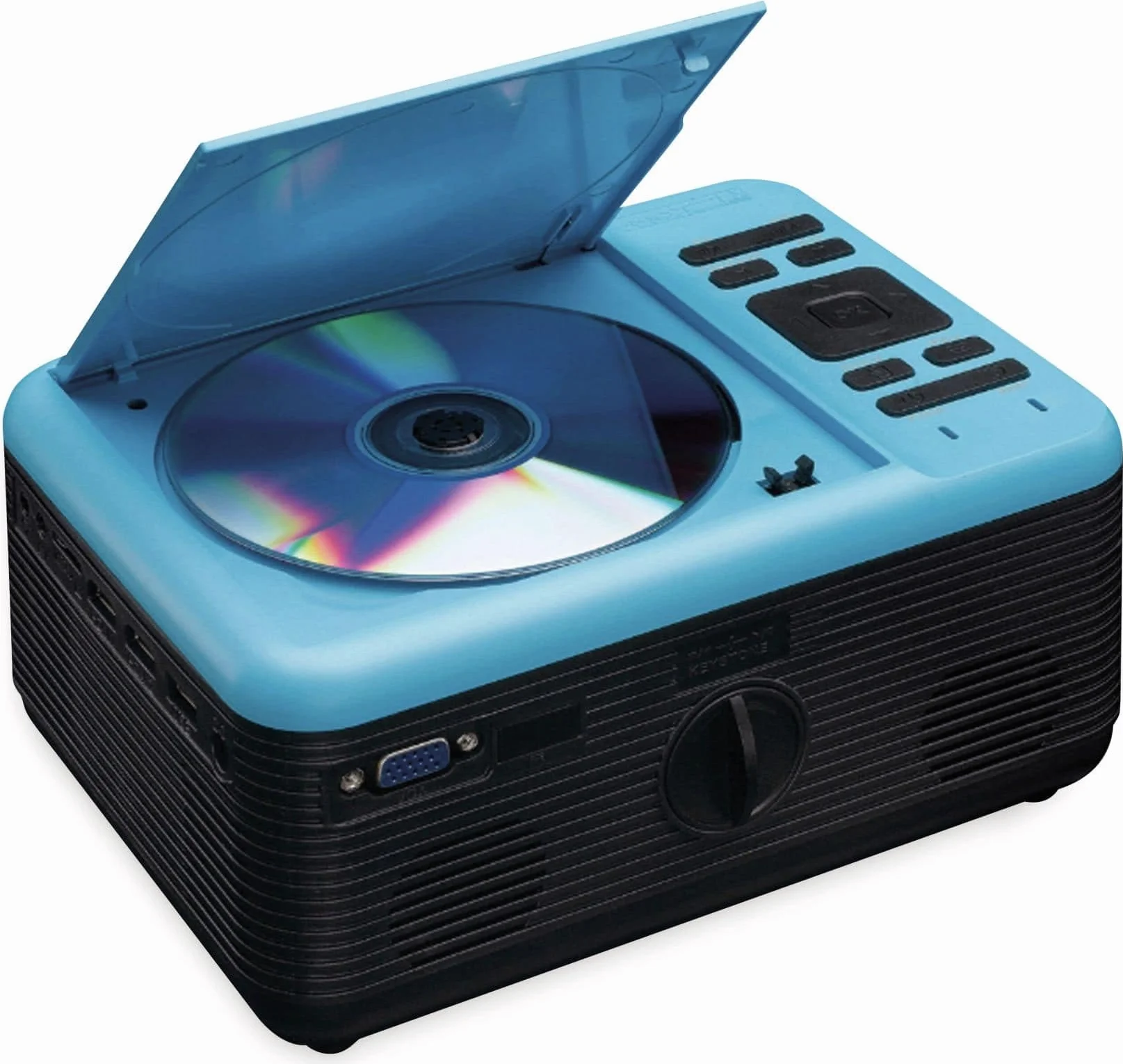 Lenco LPJ-500 - projektor Bluetooth - Mini projektor - odtwarzacz DVD - 2800 lumenów - żywotność 30 000 godzin - Full HD - Bluetooth 5.0-2 x HDMI - Port USB - SD - AV-in - VGA - niebieski