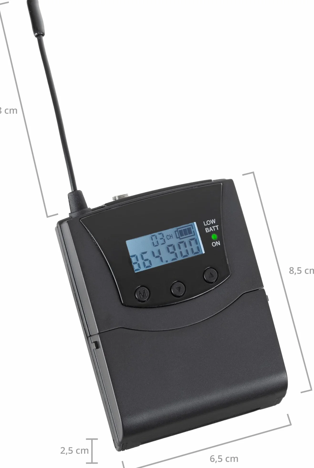 Pronomic Silent Disco V2 SDR BP30 Bodypack Receiver zestaw 25 odbiorników radiowych 863-865 MHz – kompatybilny z nadajnikami Silent Disco – do własnych słuchawek – zasięg do 100 m – czarny