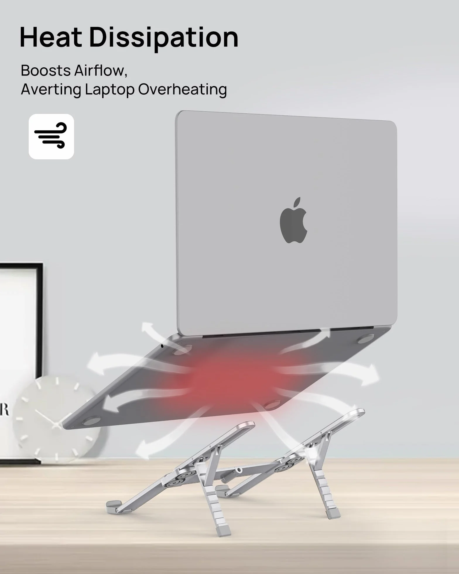SODI Ultra kompaktowy składany stojak na laptopa aluminiowy z regulowaną wysokością 10-16 cali