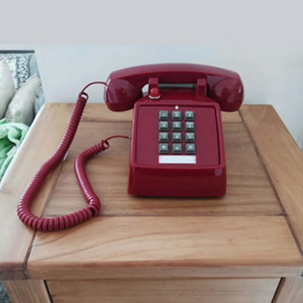 Vintage telefon stacjonarny Retro Wire Telefon przewodowy Staroświecki zamiennik telefonu biurkowego do wystroju domu i biura