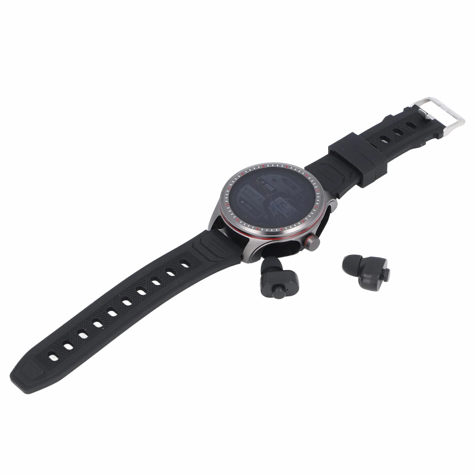 FILFEEL Smartwatch 2 w 1 ze Słuchawkami, Odtwarzanie Muzyki na Ekranie Dotykowym o Przekątnej 1,53 Cala, Odbieranie połączeń Zegarek z Trackerem Fitness, Bezproblemowo Integruje
