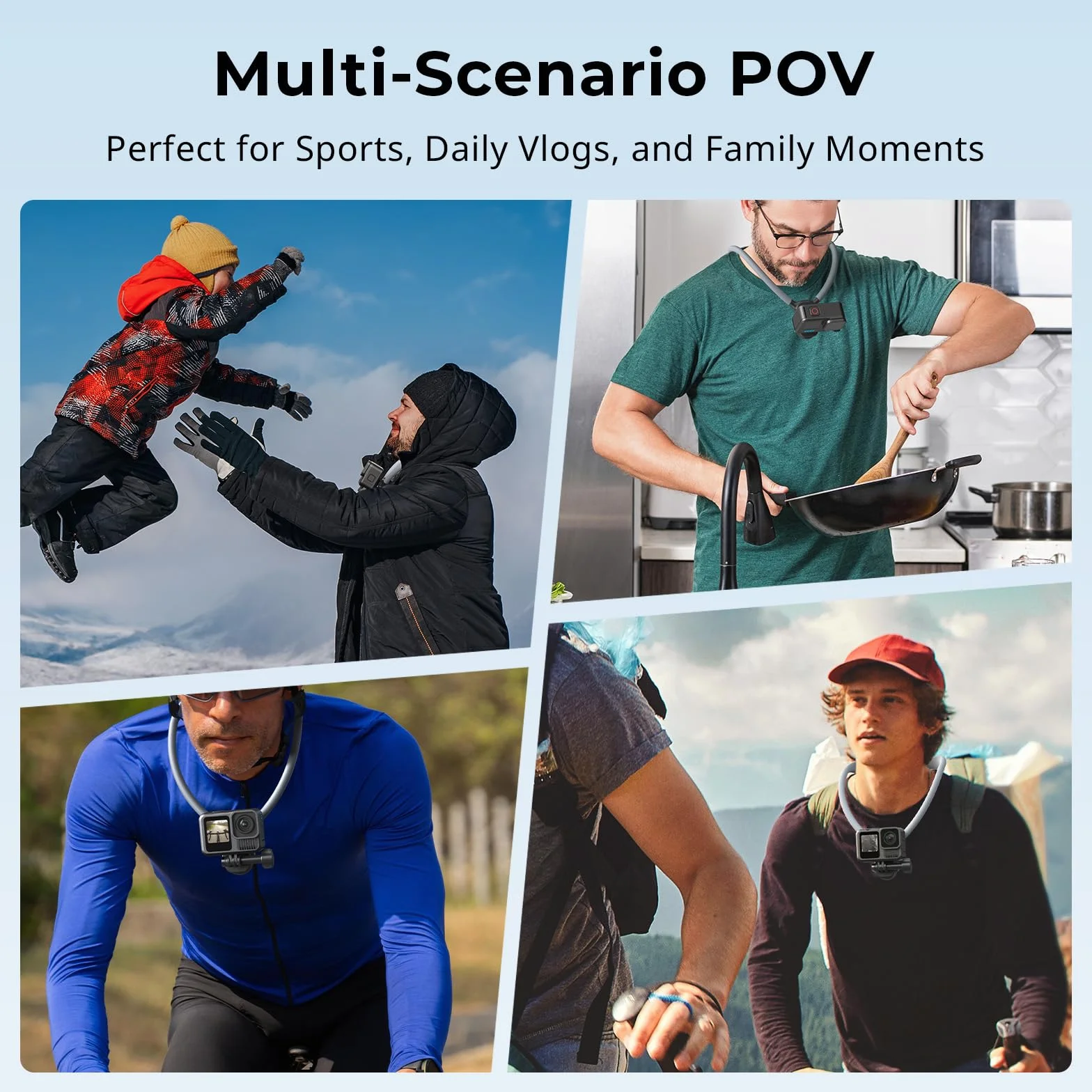 SMALLRIG Magnetyczny uchwyt na szyję do kamery sportowej, przycisk szybkiego zwalniania jednym kliknięciem i ergonomiczna, dla GoPro Hero 12/11/10/9, dla DJI Action 4/5, Ace Pro 2, 5126