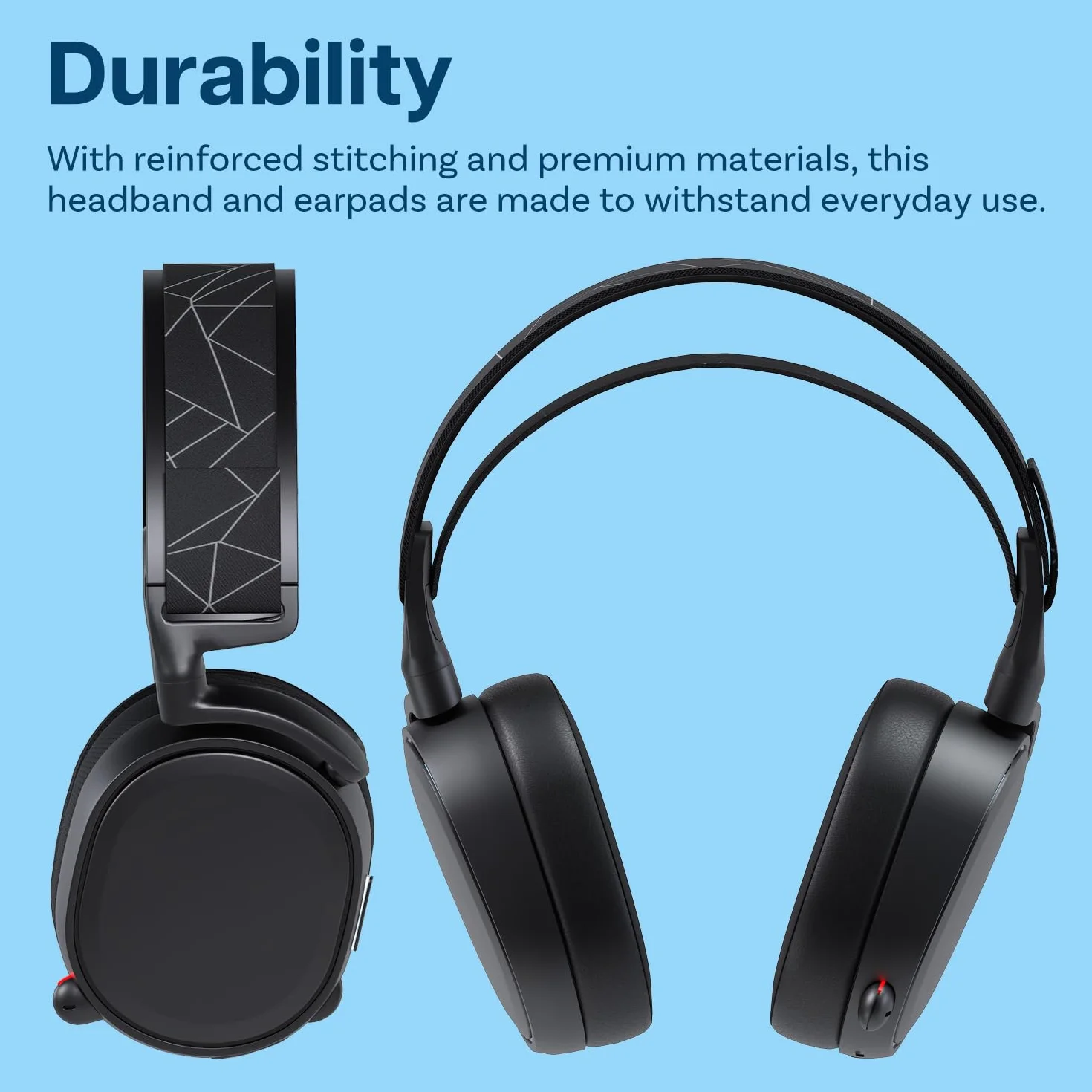 Zapasowe Nausznik i Pałąka do SteelSeries Arctis 7/9 / Pro & Prime Wireless Gaming Słuchawek od MMOBIEL - Chłodząco-żelowych Poduszka Uszu i Elastyczny Materiałowy Zamiennik Pałąka