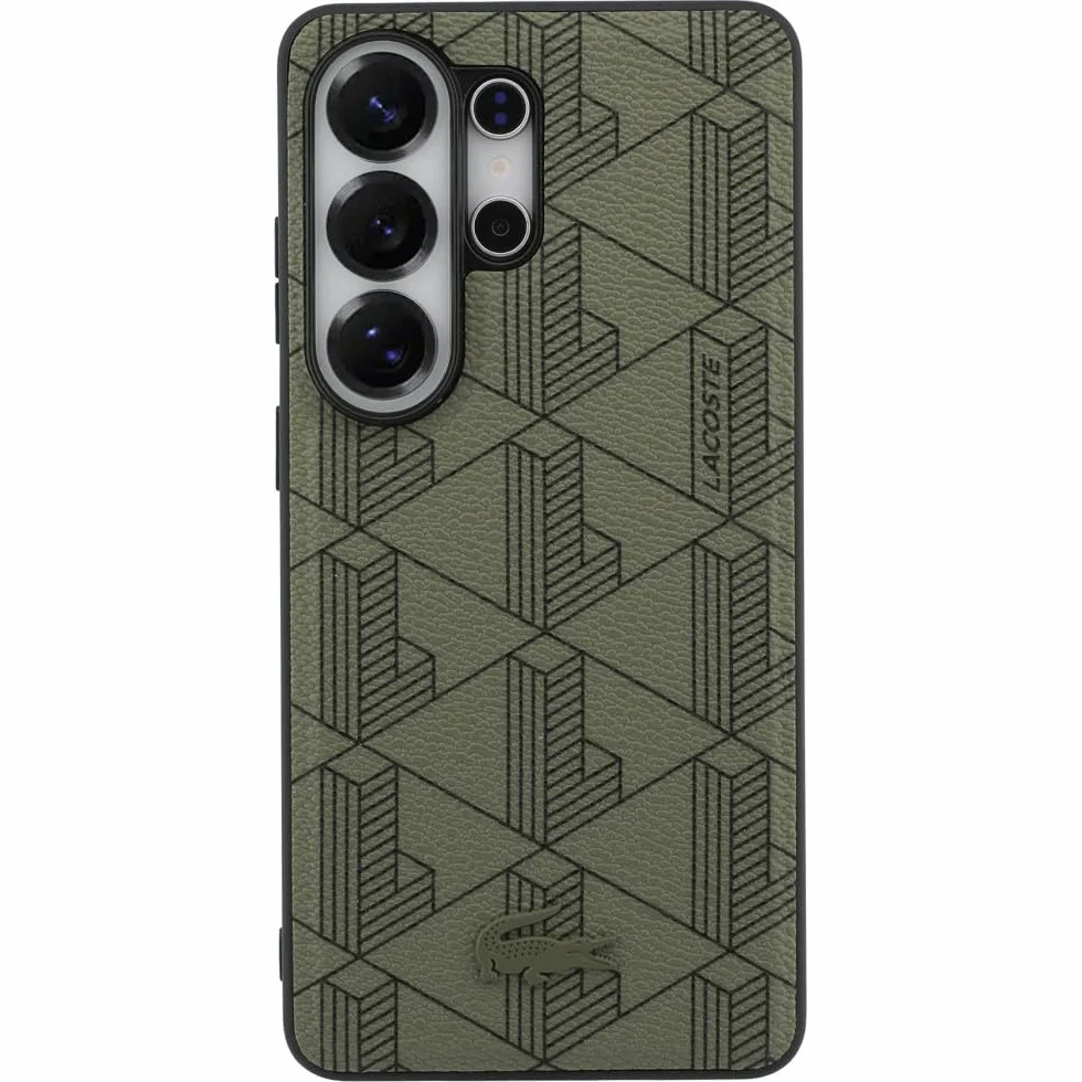 CG MOBILE Lacoste Monogram PCW, mieszanka kompatybilna z MagSafe etui do Samsung Galaxy S26 Ultra (Khaki)