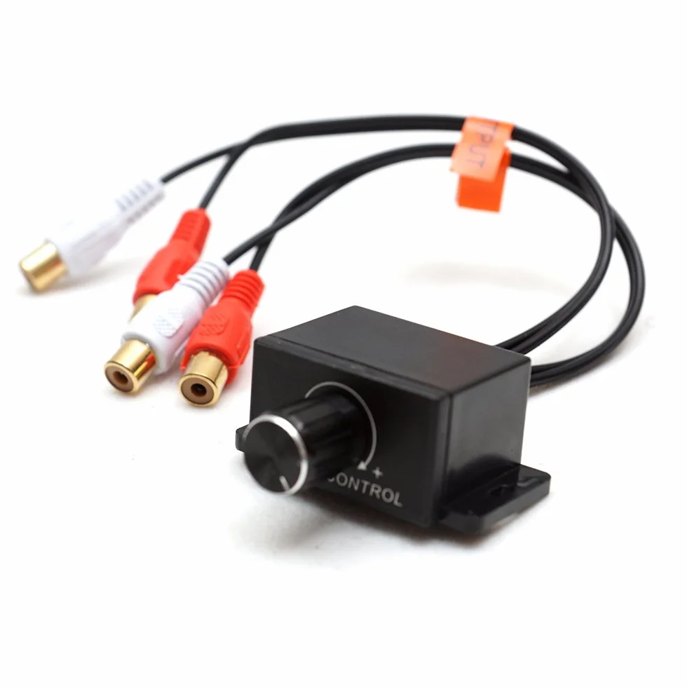 Amplifier RCA adapter uniwersalny samochodowy pokrętło kontroli głośności regulator głośności, wzmacniacz basowy