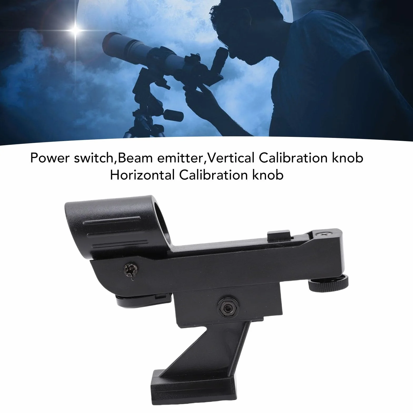 Bewinner Red Dot Finderscope, Astronomiczny Teleskop Gwiazdy Wskaźnik Wizjera Star Finder, Kompatybilny dla 80EQ SE SLT Astronomical Telescopes