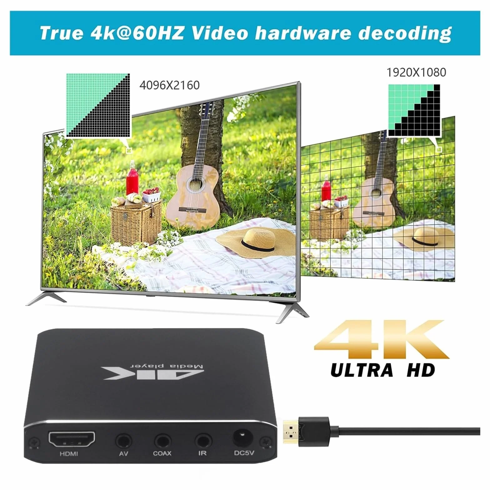 Odtwarzacz multimedialny Odtwarzacz reklamowy Automatyczne odtwarzanie w pętli z dyskiem Odtwarzacz multimedialny HD 1080P Szybko i wygodnie