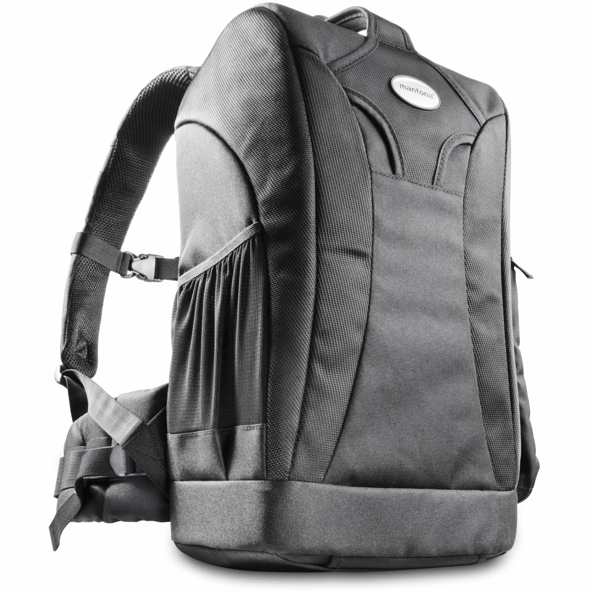Mantona Scout Trekking 2 w 1 zestaw (łącznie z plecakiem trekkingowym i statywem do aparatu Scout 142 cm, nadaje się do lustrzanek cyfrowych i systemowych, z ochroną przed kradzieżą)